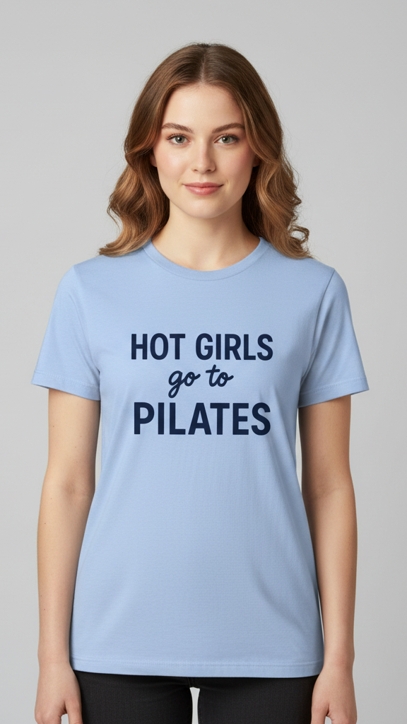 "Hot Girls Go To Pilates" Statement T-shirt