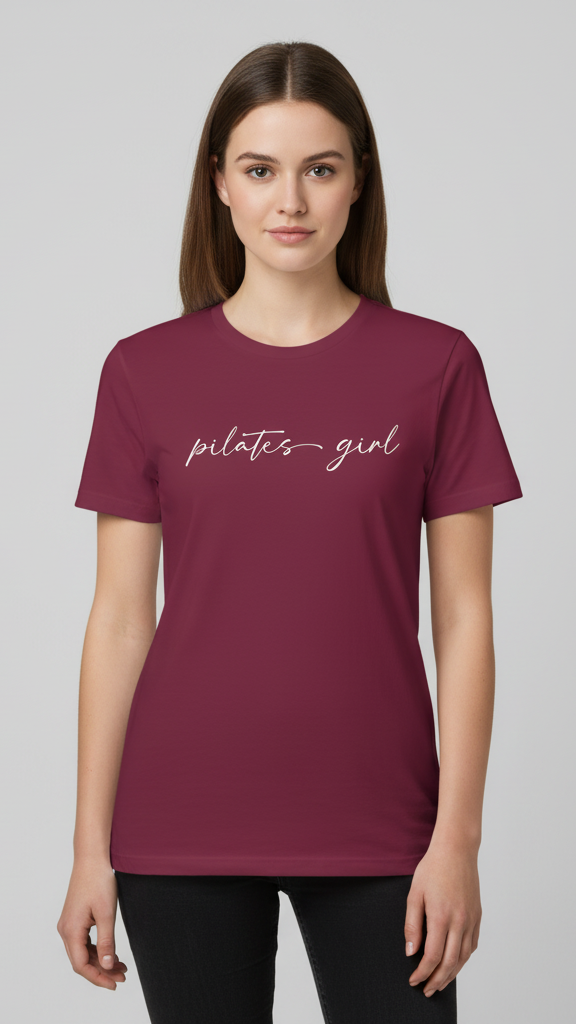 "Pilates Girl" Calligraphy T-shirt