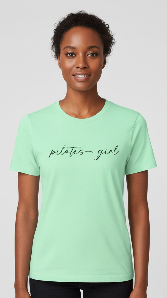 "Pilates Girl" Calligraphy T-shirt