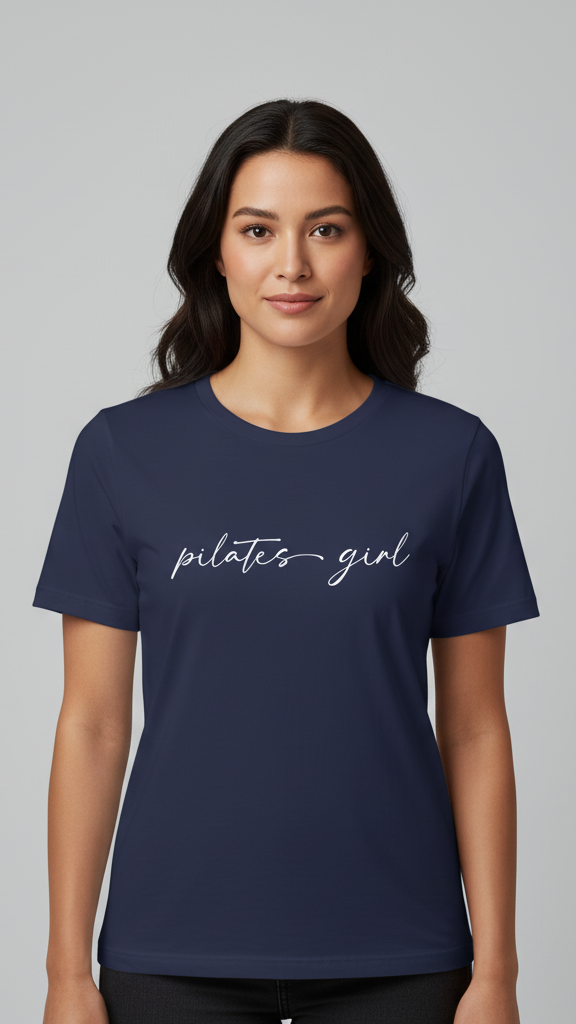 "Pilates Girl" Calligraphy T-shirt