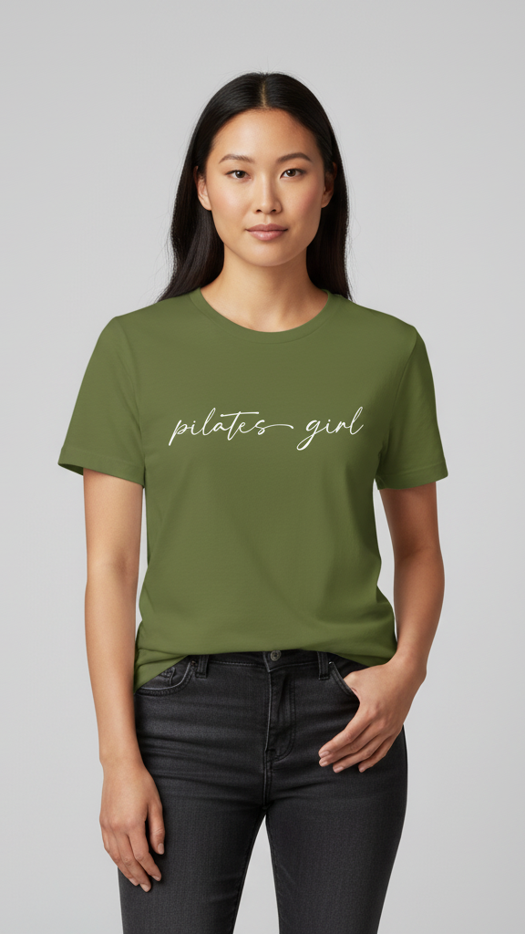 "Pilates Girl" Calligraphy T-shirt
