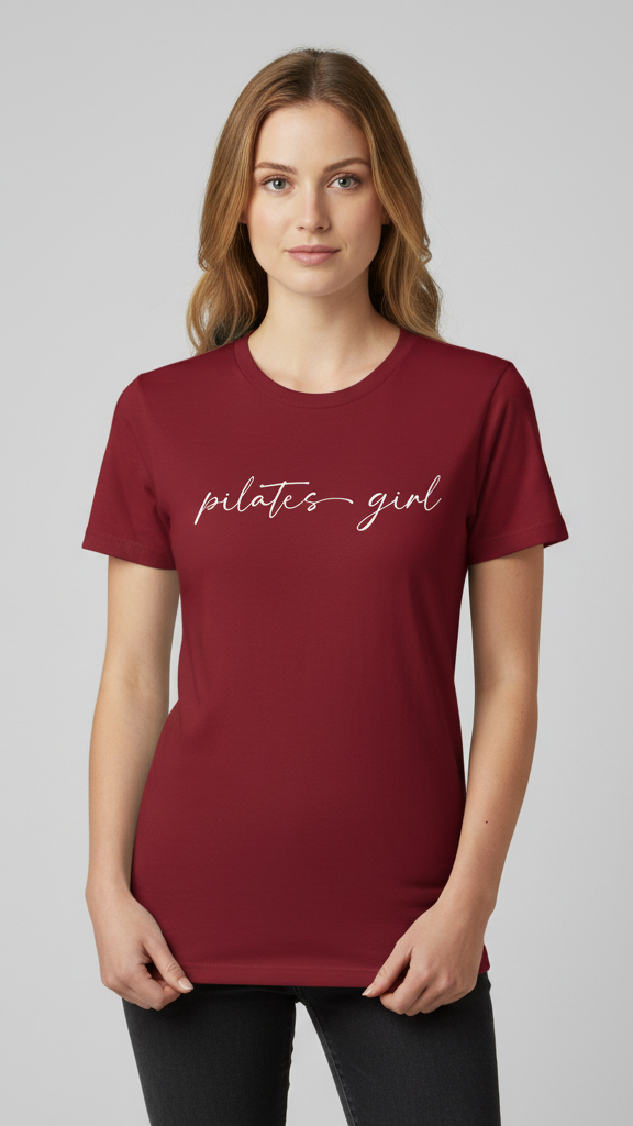 "Pilates Girl" Calligraphy T-shirt