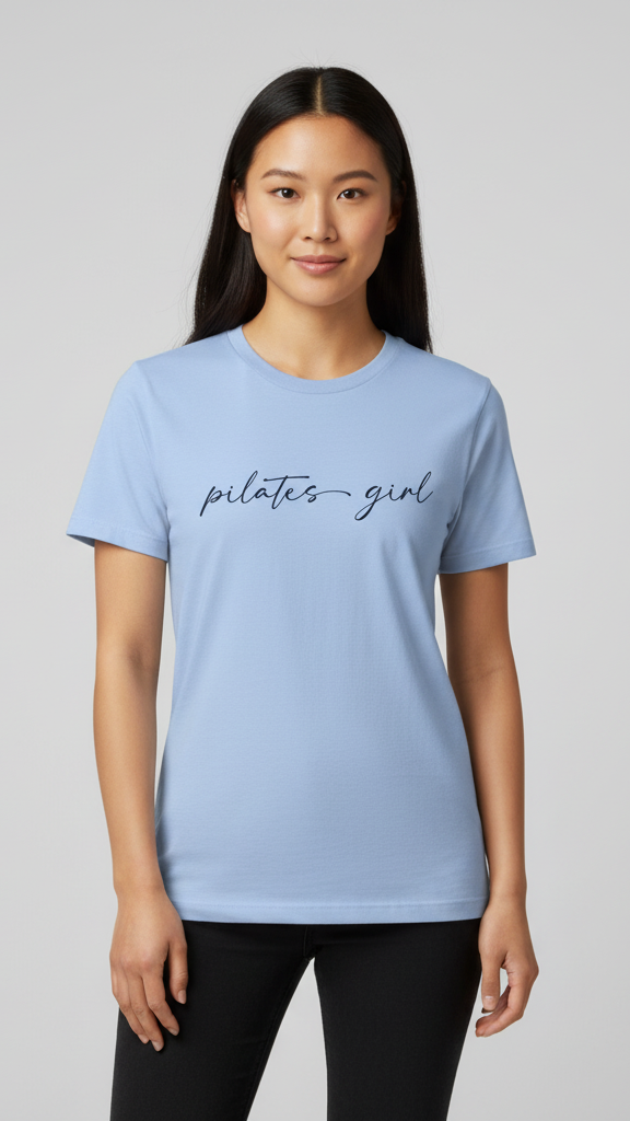 "Pilates Girl" Calligraphy T-shirt