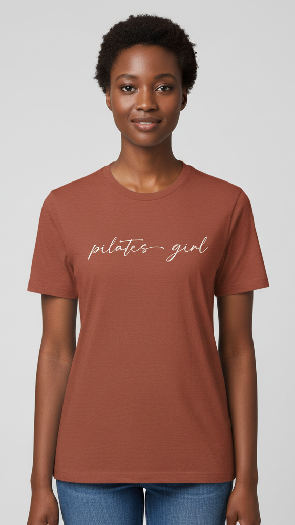 "Pilates Girl" Calligraphy T-shirt