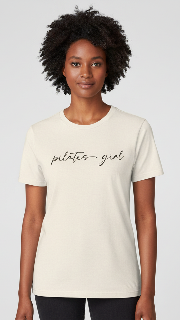 "Pilates Girl" Calligraphy T-shirt