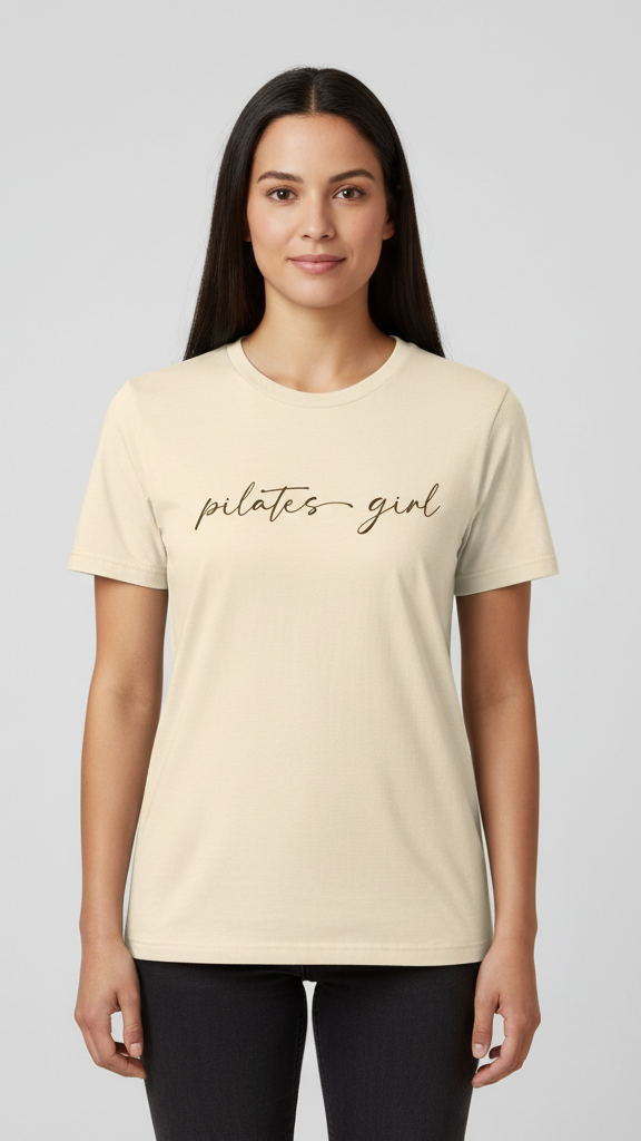 "Pilates Girl" Calligraphy T-shirt