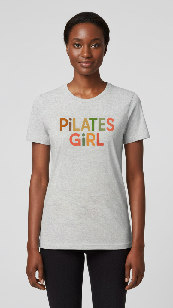 "Pilates Girl" Pastel Block T-shirt