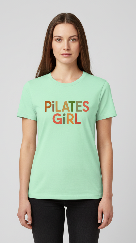 "Pilates Girl" Pastel Block T-shirt