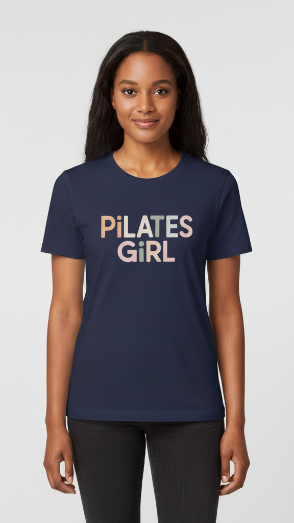 "Pilates Girl" Pastel Block T-shirt
