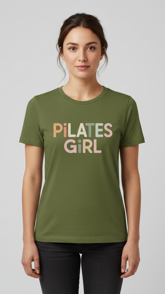 "Pilates Girl" Pastel Block T-shirt