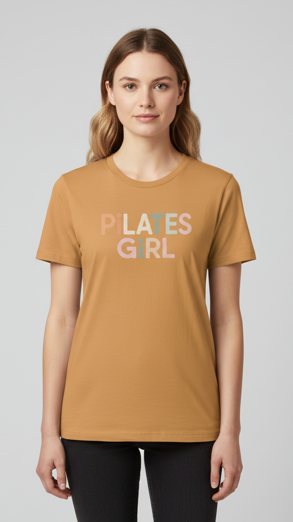 "Pilates Girl" Pastel Block T-shirt
