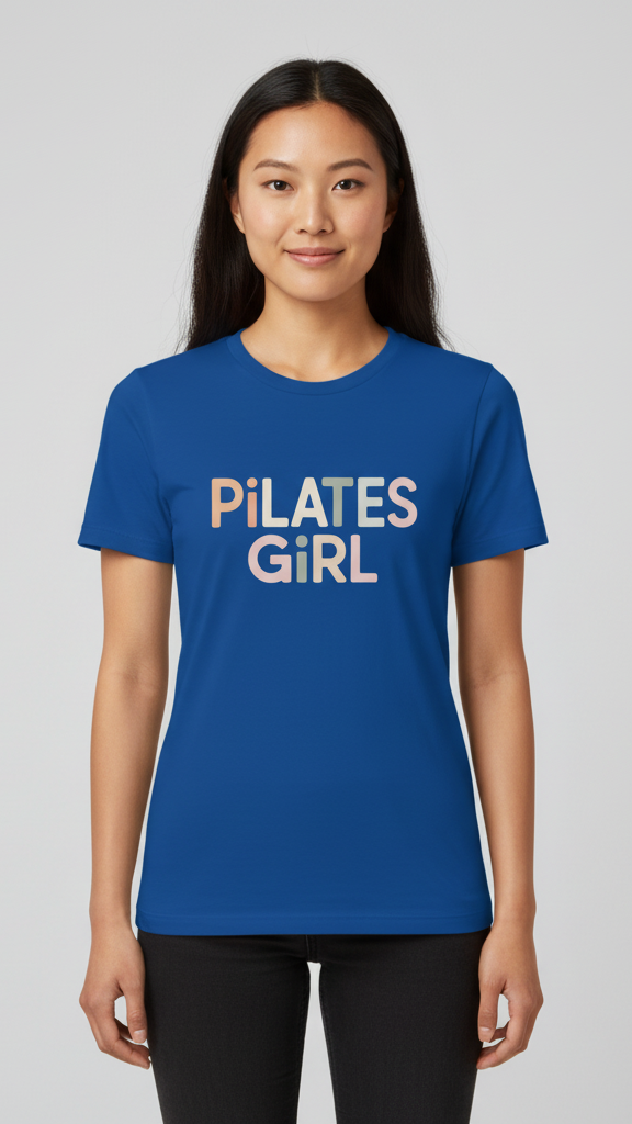 "Pilates Girl" Pastel Block T-shirt