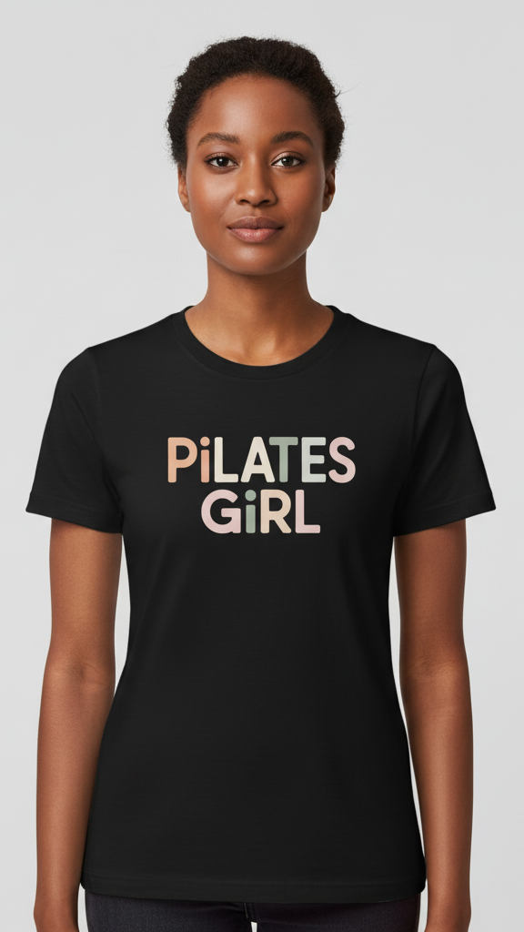 "Pilates Girl" Pastel Block T-shirt