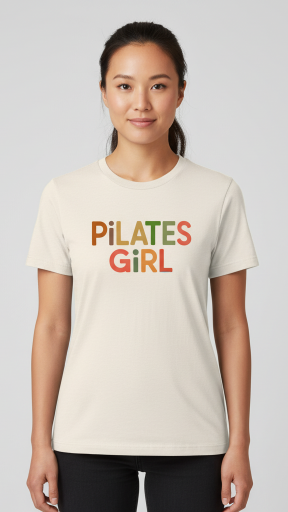 "Pilates Girl" Pastel Block T-shirt