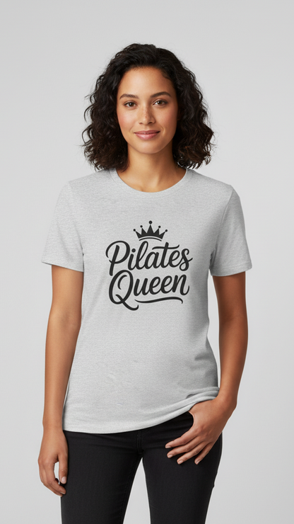 "Pilates Queen" Elegant Crown T-shirt