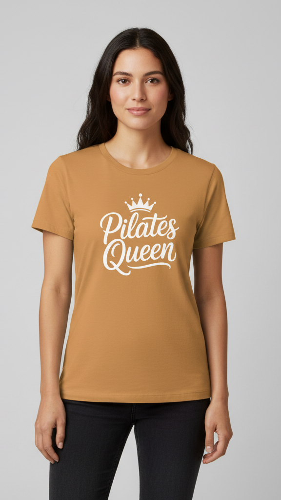 "Pilates Queen" Elegant Crown T-shirt