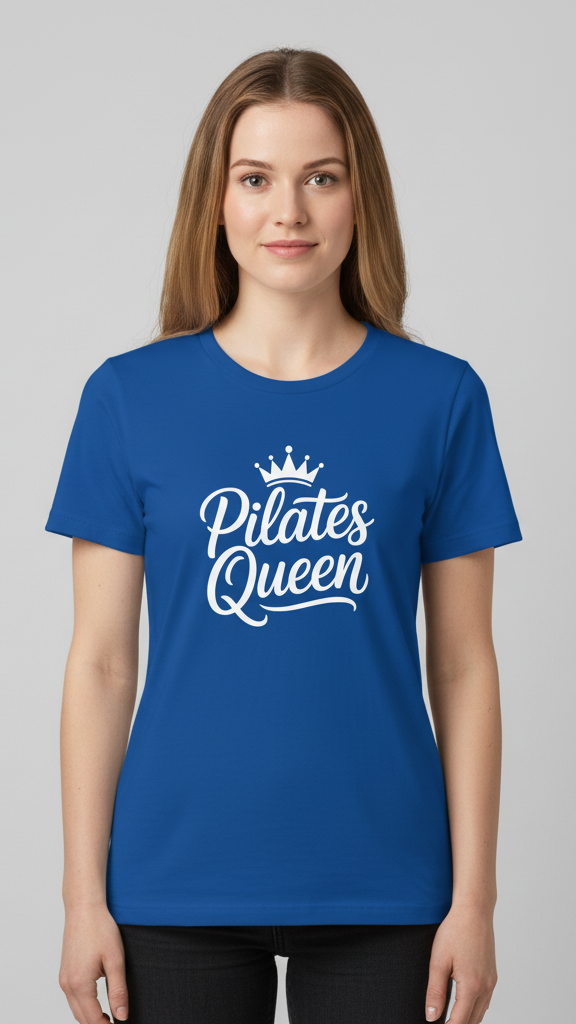 "Pilates Queen" Elegant Crown T-shirt