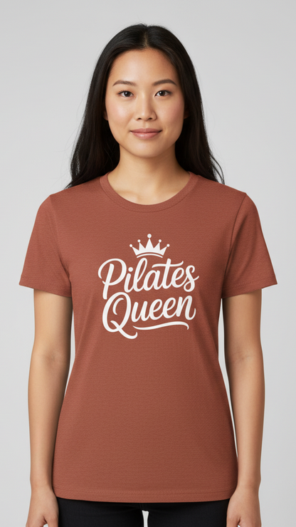 "Pilates Queen" Elegant Crown T-shirt