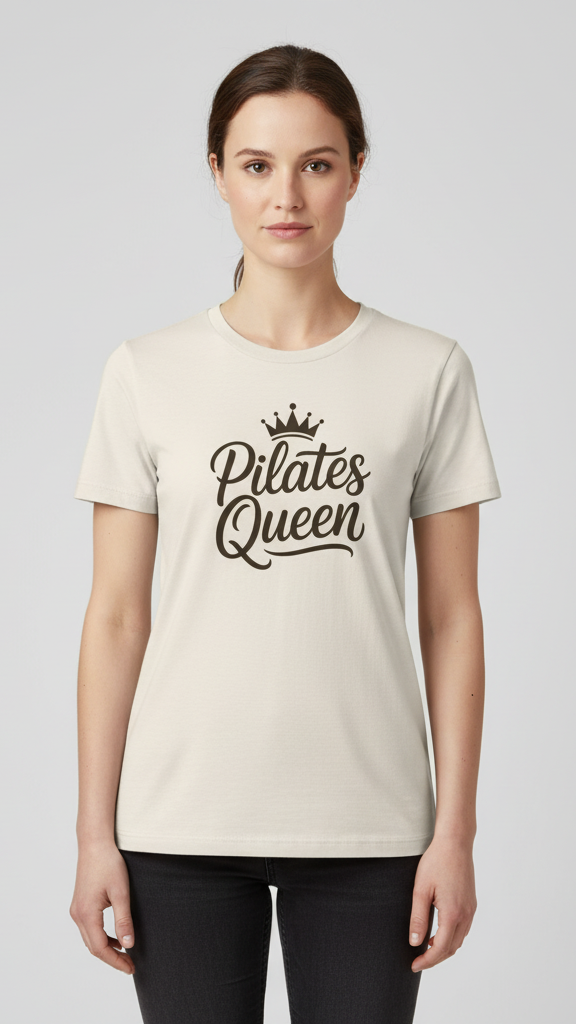 "Pilates Queen" Elegant Crown T-shirt