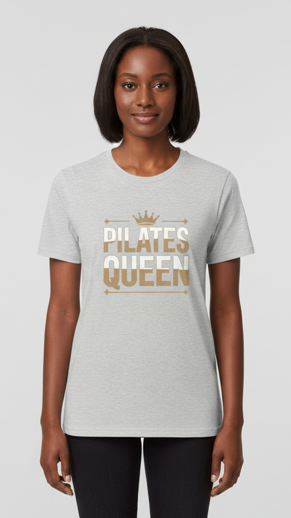 "Pilates Queen" Regal Crown T-shirt