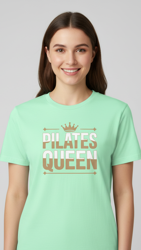 "Pilates Queen" Regal Crown T-shirt