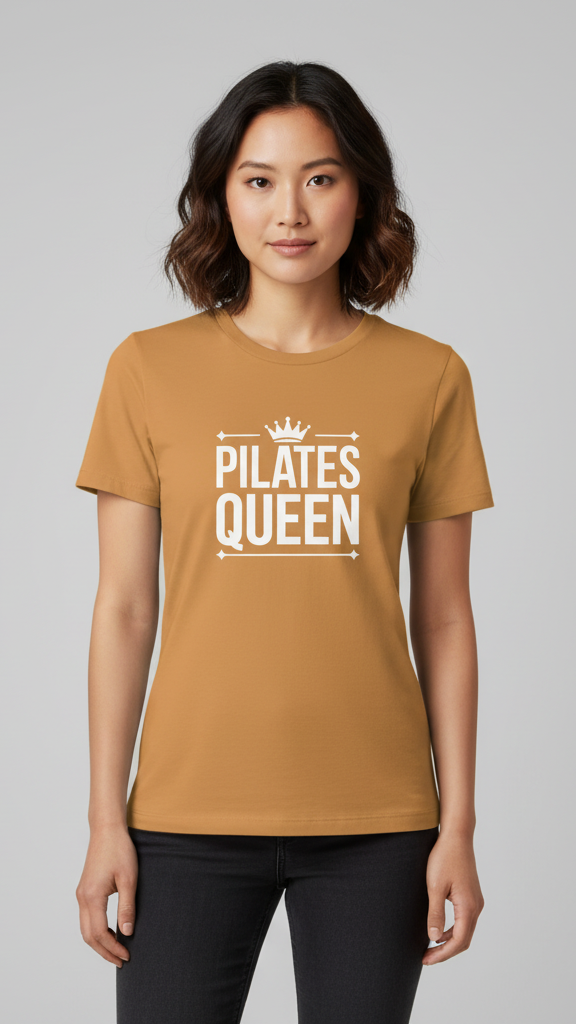 "Pilates Queen" Regal Crown T-shirt