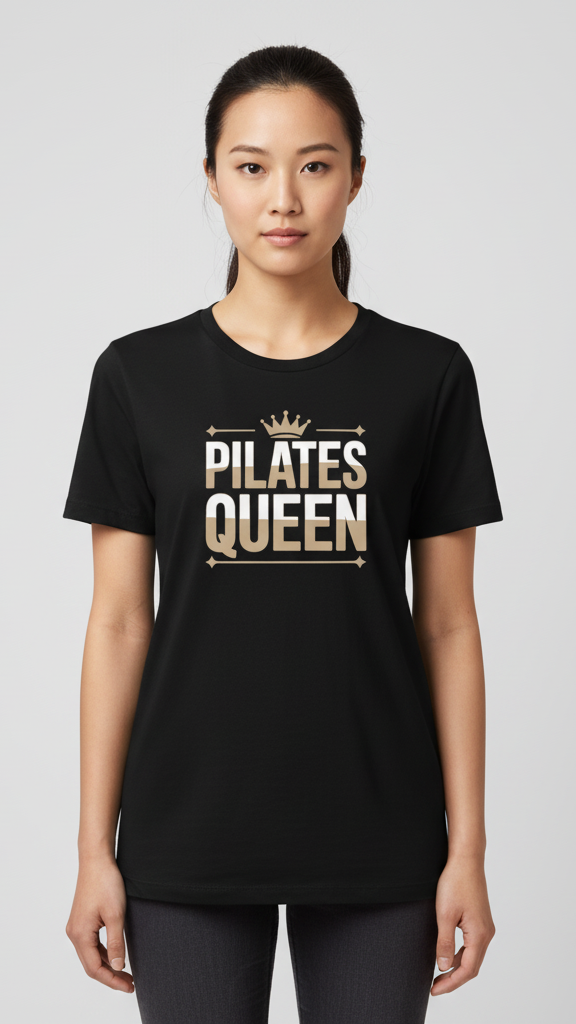 "Pilates Queen" Regal Crown T-shirt