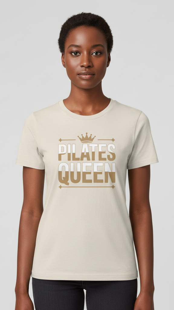 "Pilates Queen" Regal Crown T-shirt
