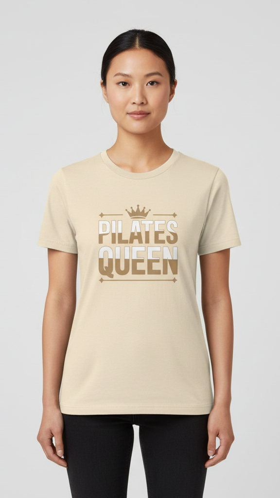 "Pilates Queen" Regal Crown T-shirt