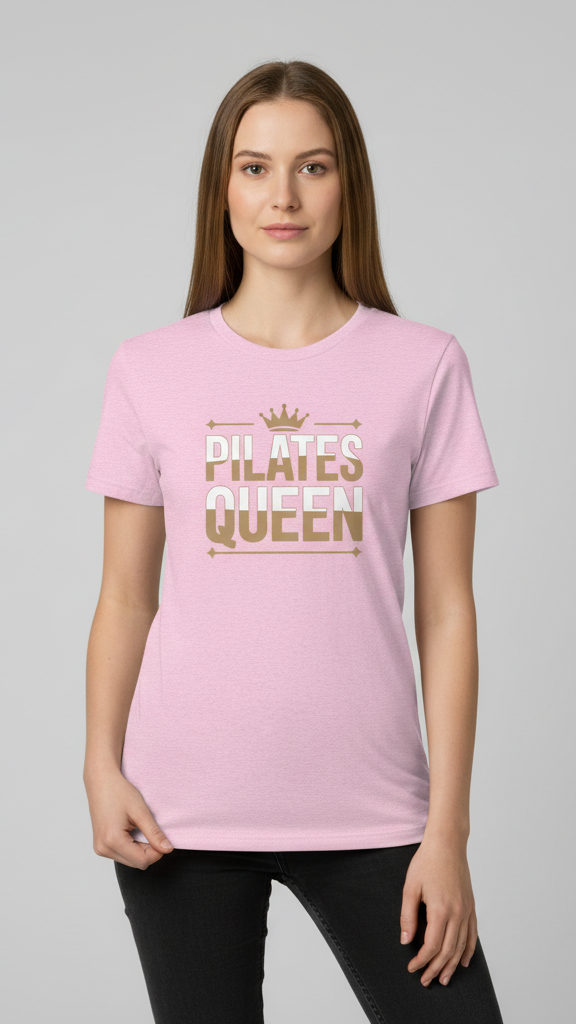 "Pilates Queen" Regal Crown T-shirt