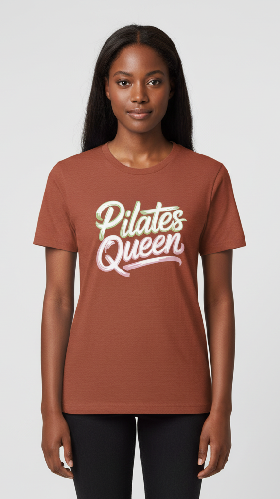 "Pilates Queen" Ombre Brush T-shirt