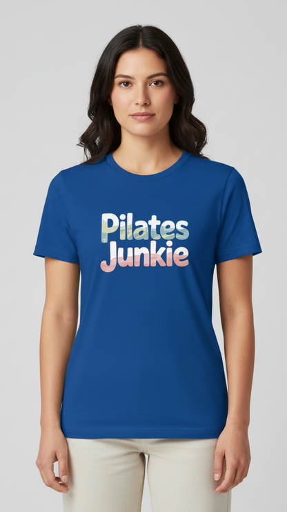 "Pilates Junkie" Watercolor Pastel T-shirt