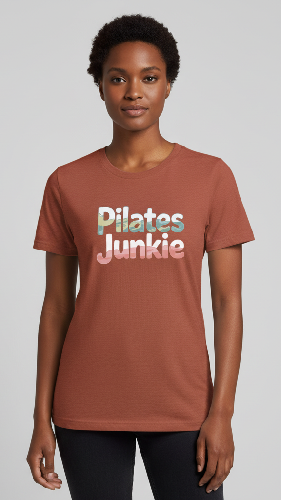 "Pilates Junkie" Watercolor Pastel T-shirt