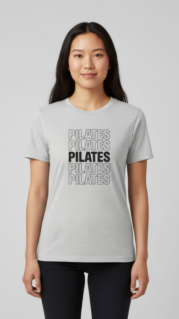 "Pilates" Stacked T-shirt