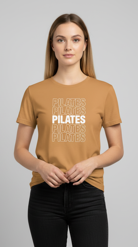 "Pilates" Stacked T-shirt