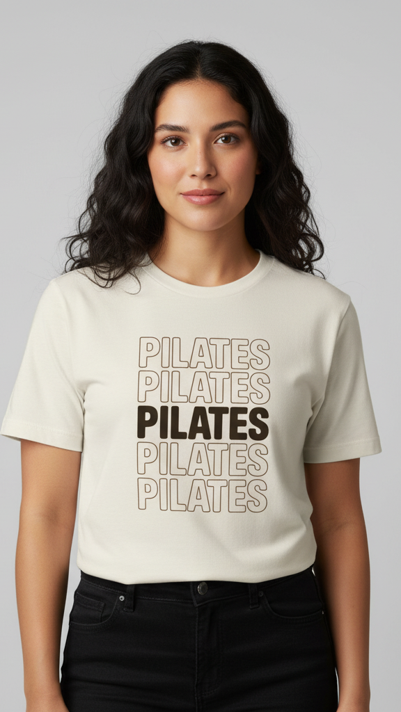 "Pilates" Stacked T-shirt
