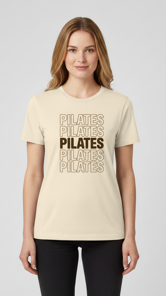 "Pilates" Stacked T-shirt