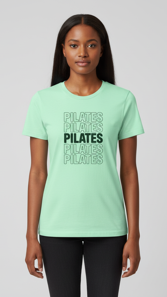 "Pilates" Stacked T-shirt