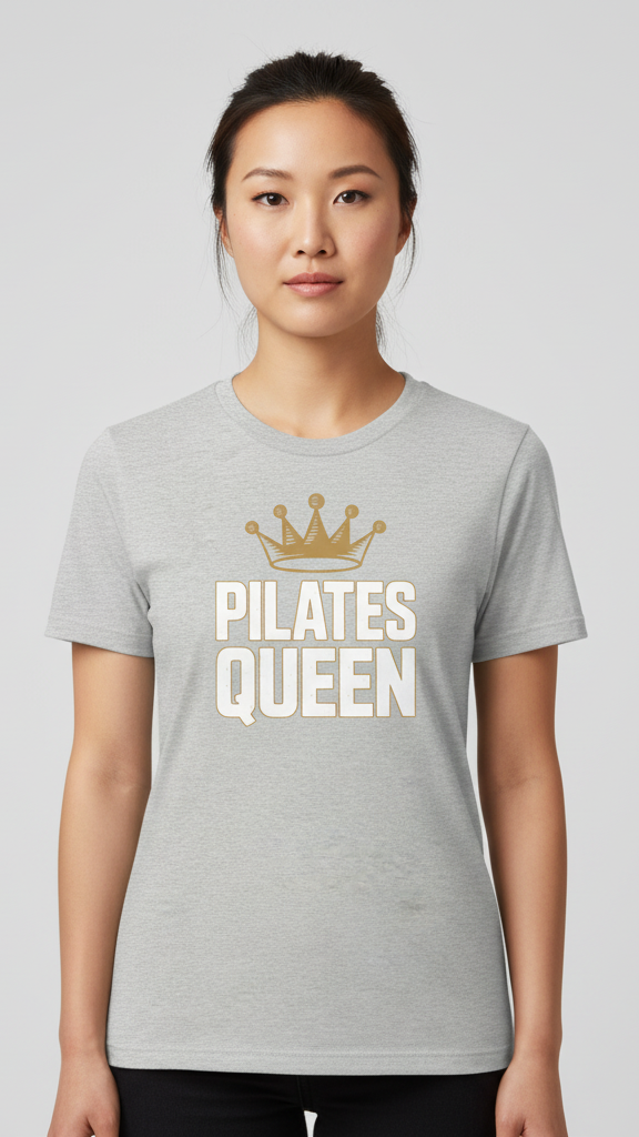 "Pilates Queen" Majestic Crown T-shirt