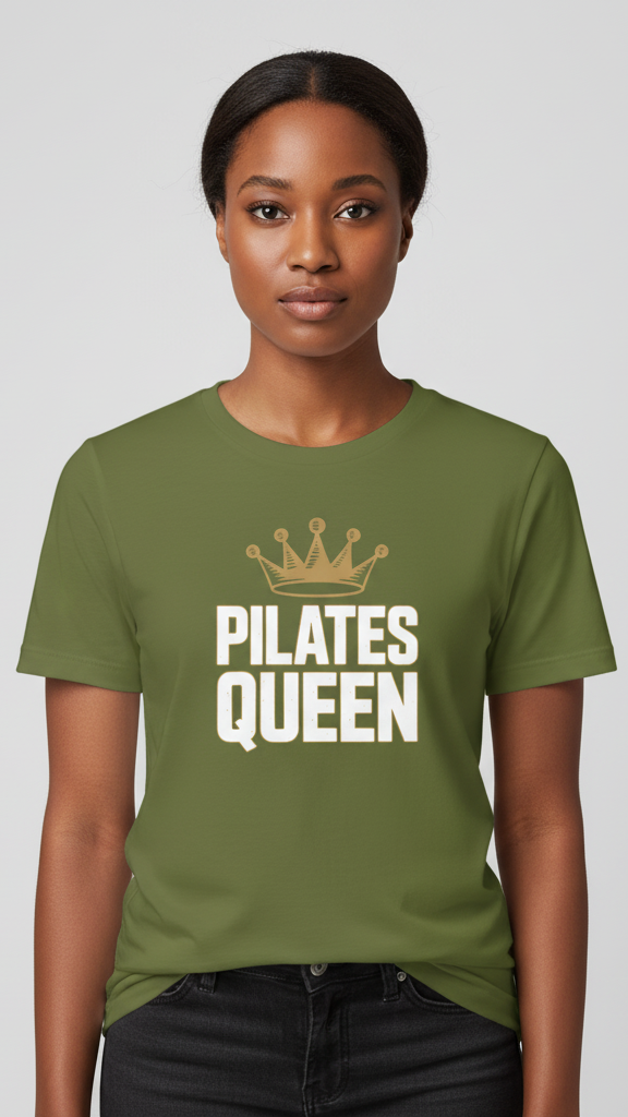 "Pilates Queen" Majestic Crown T-shirt