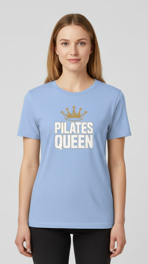 "Pilates Queen" Majestic Crown T-shirt