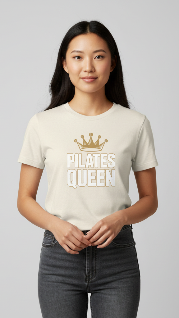 "Pilates Queen" Majestic Crown T-shirt