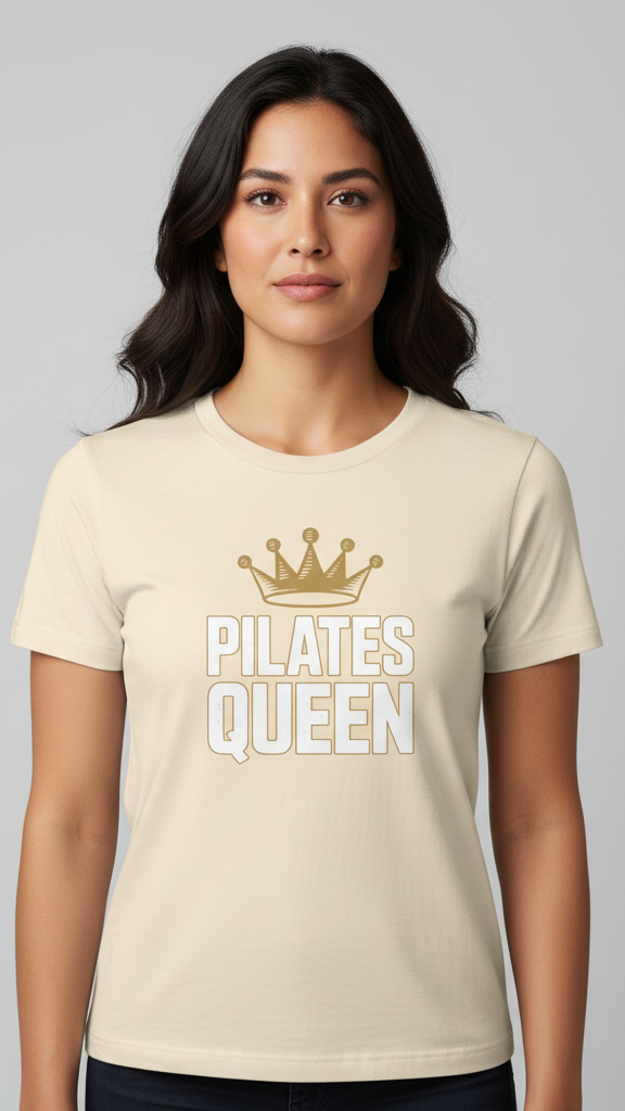 "Pilates Queen" Majestic Crown T-shirt