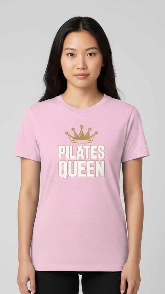"Pilates Queen" Majestic Crown T-shirt