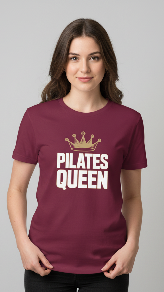"Pilates Queen" Majestic Crown T-shirt