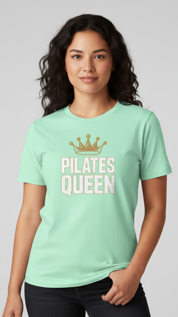 "Pilates Queen" Majestic Crown T-shirt