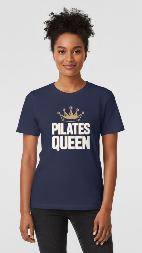"Pilates Queen" Majestic Crown T-shirt