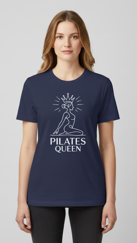 "Pilates Queen" Graceful Line Art T-shirt