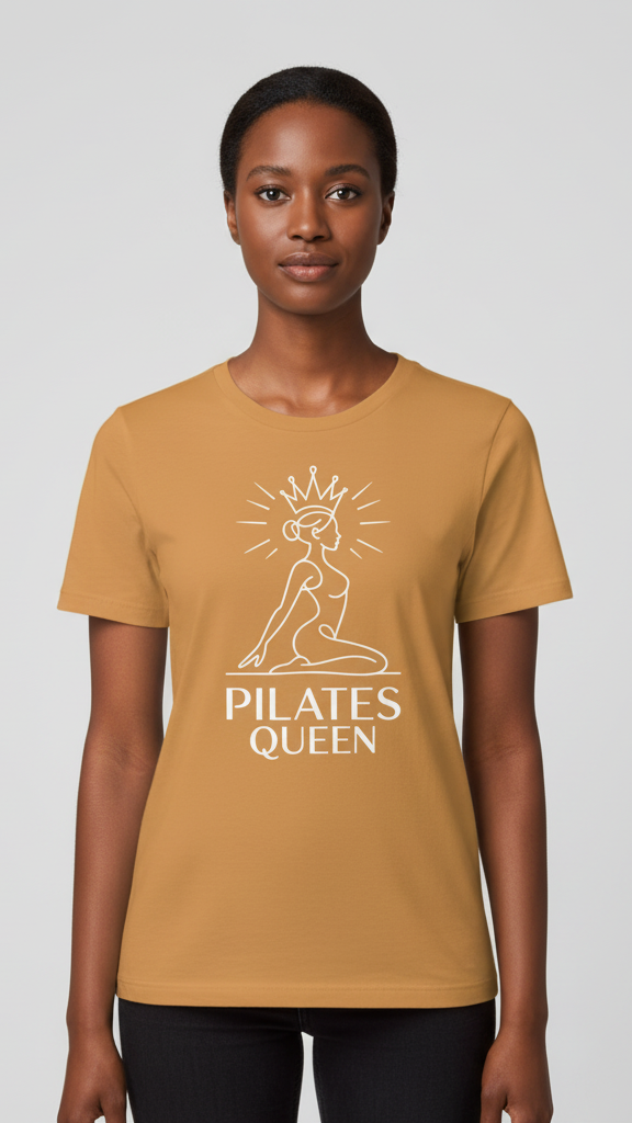 "Pilates Queen" Graceful Line Art T-shirt