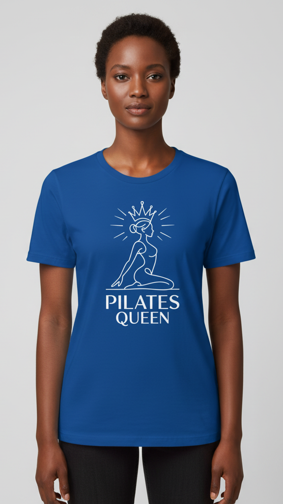 "Pilates Queen" Graceful Line Art T-shirt